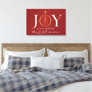  JOY TO THE WORLD   Christian Christmas Canvas Print