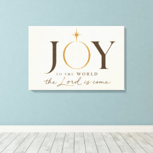  JOY TO THE WORLD   Christian Christmas Canvas Print