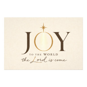 JOY TO THE WORLD   Christian Christmas Photo Print