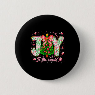 Joy To The World Christian Jesus Pjs Xmas Women Gi 2 Inch Round Button
