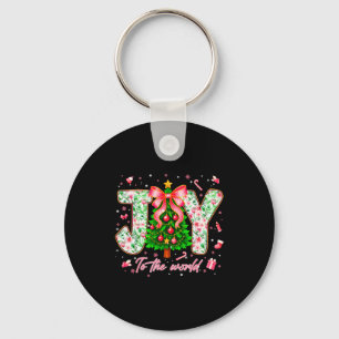 Joy To The World Christian Jesus Pjs Xmas Women Gi Keychain