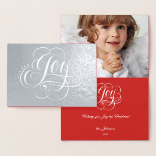 Joy to the World Christian Luxury Christmas Custom Foil Card