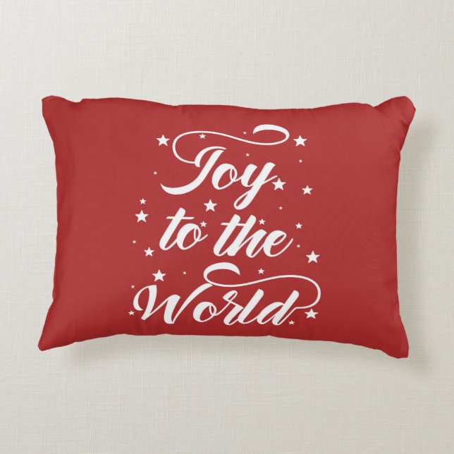 joy to the world Christmas Accent Pillow (Back)
