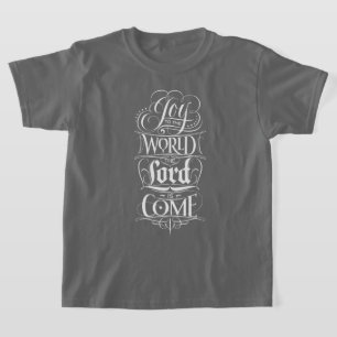 Joy to the World Christmas Chalkboard Christian T-Shirt