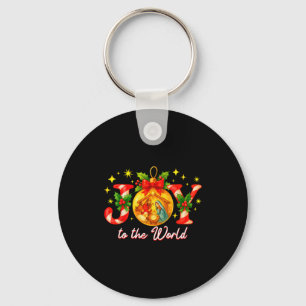 Joy To The World Christmas Christian Nativity  Keychain