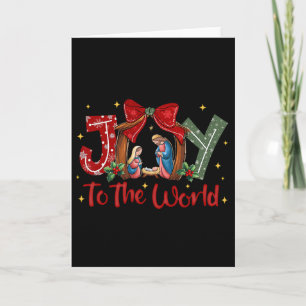 Joy To The World Christmas Christian Nativity Scen Card