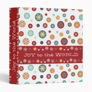 Joy to the World Christmas Cookies Recipe Book Binder
