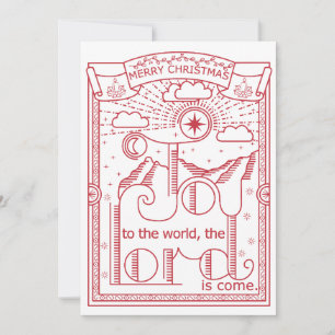 Joy To The World Christmas Festive Advent Invitation
