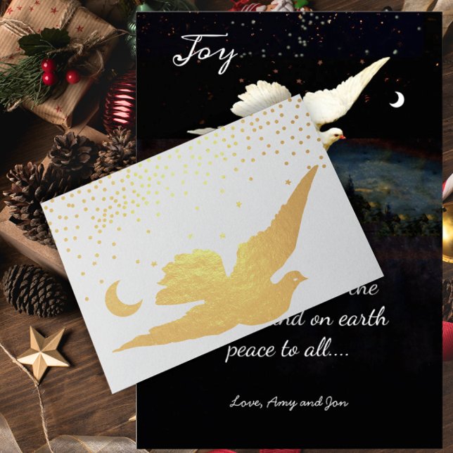 Joy To the World Christmas Holiday Real Gold Foil Card (Creator Uploaded)