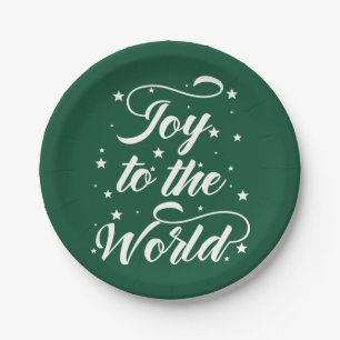 joy to the world Christmas Paper Plate