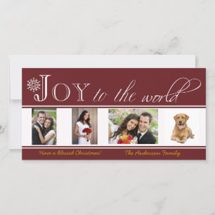 Joy to the World Christmas Photo Card