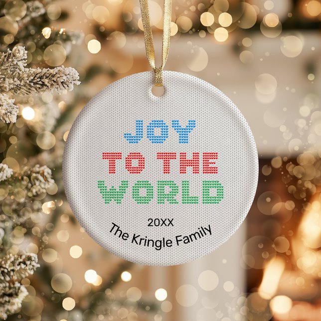 Joy To The World Christmas Photo Ceramic Ornament (Creator Uploaded)