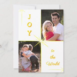 Joy To The World Christmas Photo Greeting Holiday Card