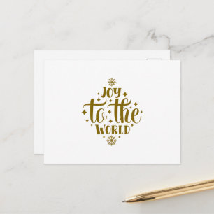 Joy to the World Christmas Postcard