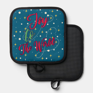    Joy To The World Christmas Potholder Gift! Pot Holder