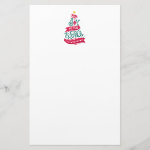 Joy to the World Christmas Quote Typography Stationery