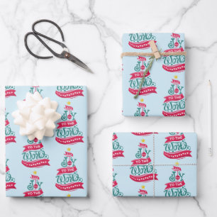Joy to the World Christmas Quote Typography Wrapping Paper Sheet