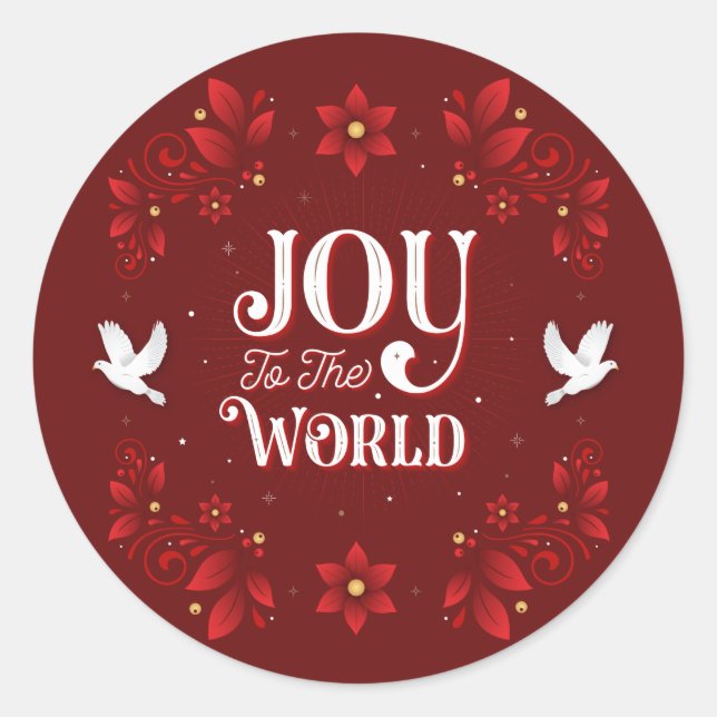 Joy to the World Christmas Stickers (Front)