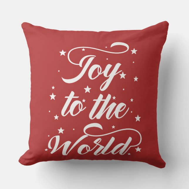 joy to the world Christmas Throw Pillow (Front)