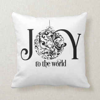 Joy to the world Christmas throw pillow