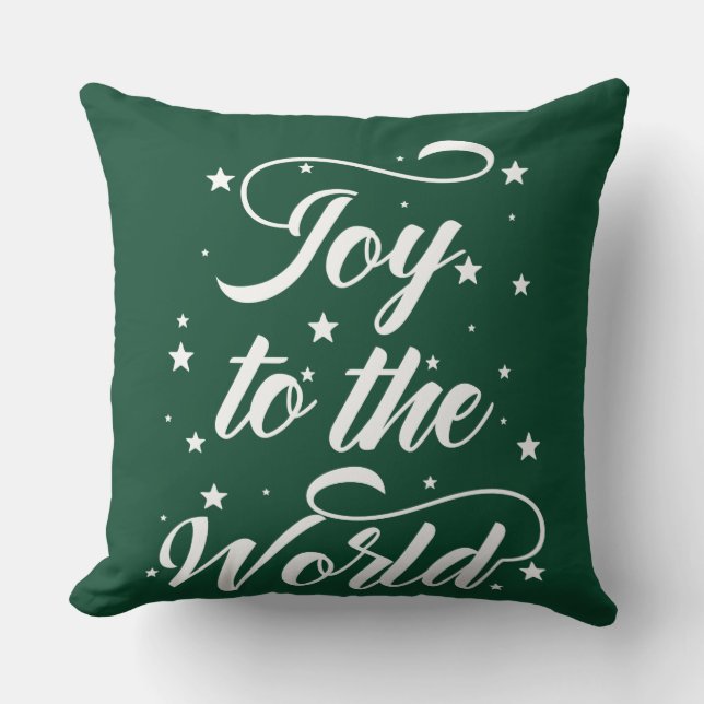 joy to the world Christmas Throw Pillow (Front)