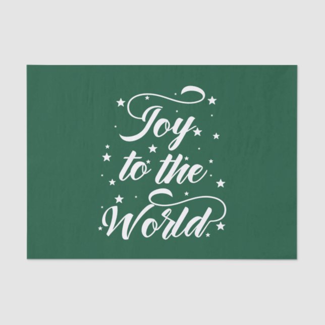 joy to the world Christmas Tissue Paper (Front)