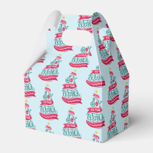 Joy to the World Christmas Typography Pattern Favor Box