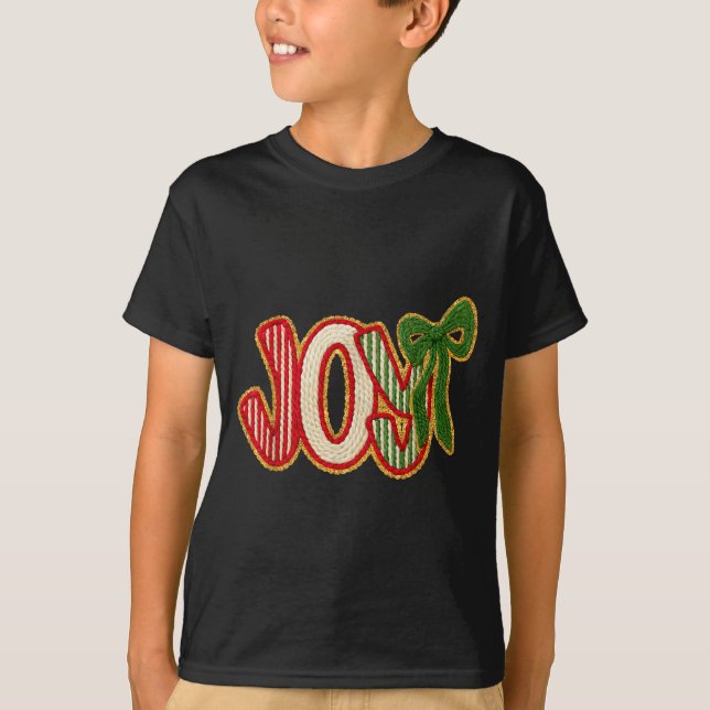 Joy To The World Crochet Jesus Christian Holiday C T-Shirt (Front)