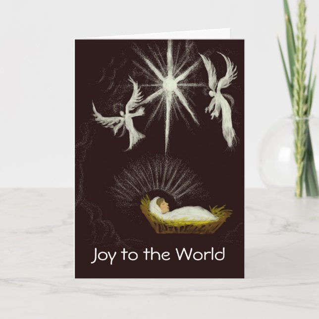 Joy to the World Customizable Christmas Holiday Card (Front)