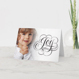Joy to the World Customize Christmas Calligraphy Holiday Card