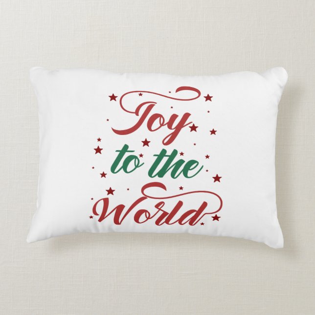 joy to the world decorative pillow (Back)