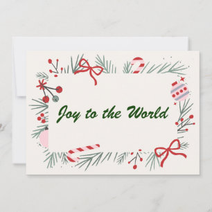 Joy to the World Elegant Christian Christmas Card