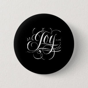 Joy To The World Fancy Swirly Elegant Christmas T  2 Inch Round Button