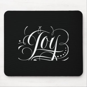 Joy To The World Fancy Swirly Girly Christmas T Sh Mouse Pad