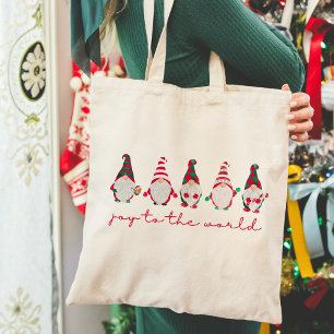 Joy to the World   Funny Gnomes Christmas  Tote Bag