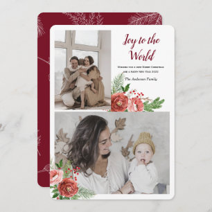 Joy to the world Holiday greeting with photo