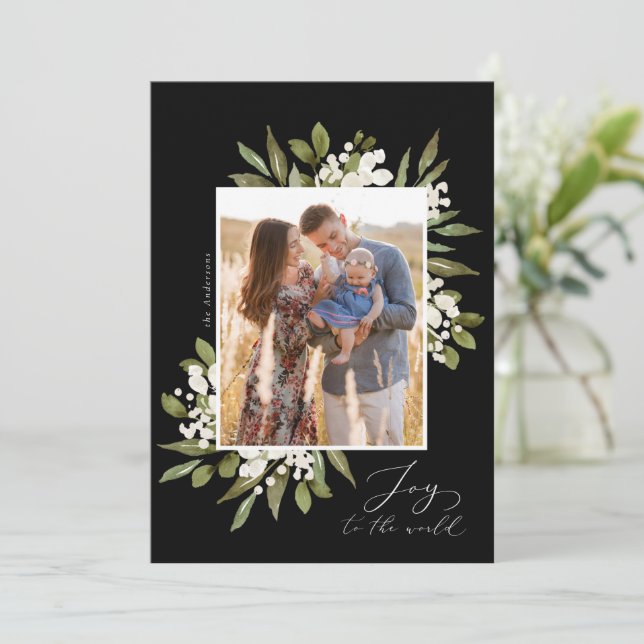 Joy to the World Holiday Photo Card (Standing Front)