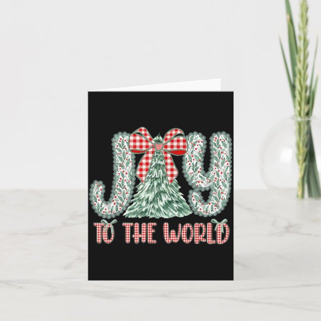 Joy To The World Jesus Christian Christmas Xmas Tr Card (Front)