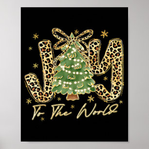 Joy To The World Jesus Christian Christmas Xmas Tr Poster