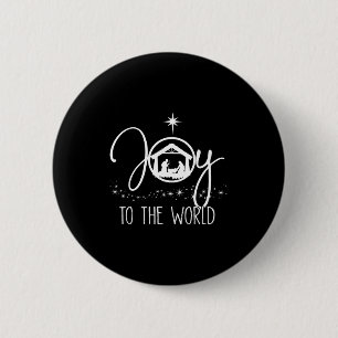Joy To The World Jesus Christian Nativity Scence C 2 Inch Round Button