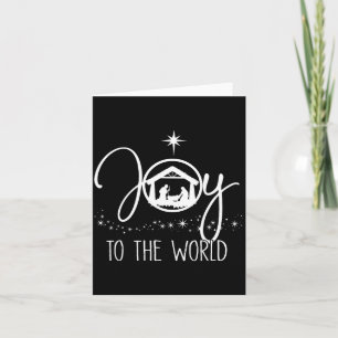Joy To The World Jesus Christian Nativity Scence C Card