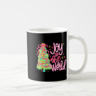 Joy To The World Jesus Christian Xmas Tree Holiday Coffee Mug