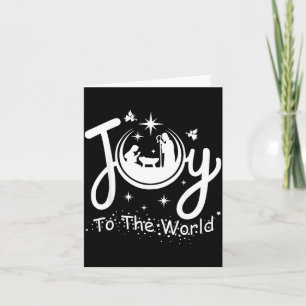 Joy To The World Jesus Christmas Nativity Scene Fa Card
