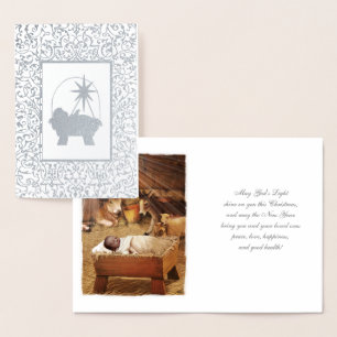 Joy to the World. Luxury Real Foil Christmas Cards