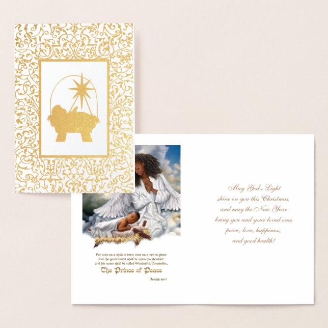 Joy to the World. Luxury Real Foil Christmas Cards (Display)