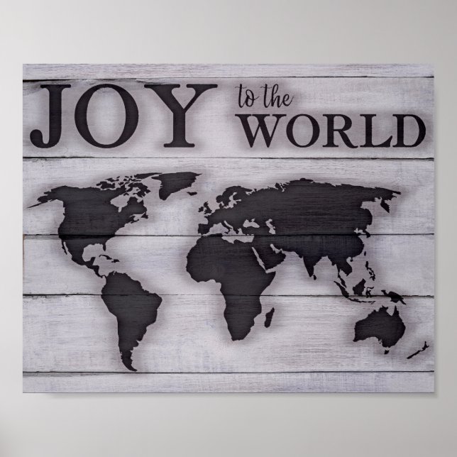 Joy to the World Map Print (Front)