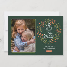 Joy to the World Modern Calligraphy Holiday Wreath