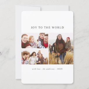 Joy to the World Modern Holiday Photo Card