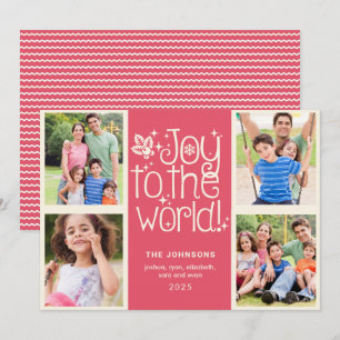 Joy to the World Multi Photo Christmas Card