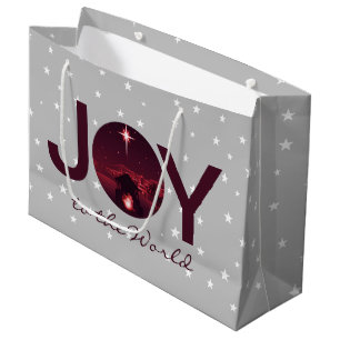 Joy to the World nativity Large Gift Bag